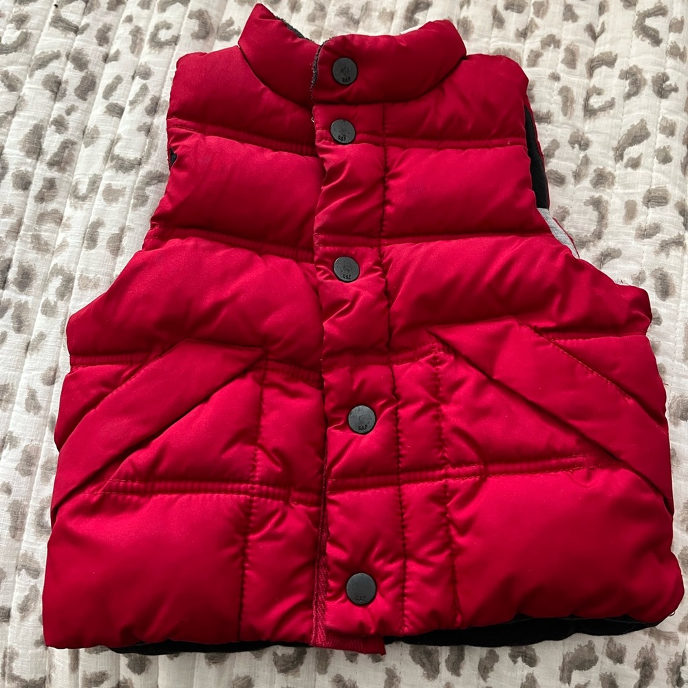 Gap Kids red puffer vest